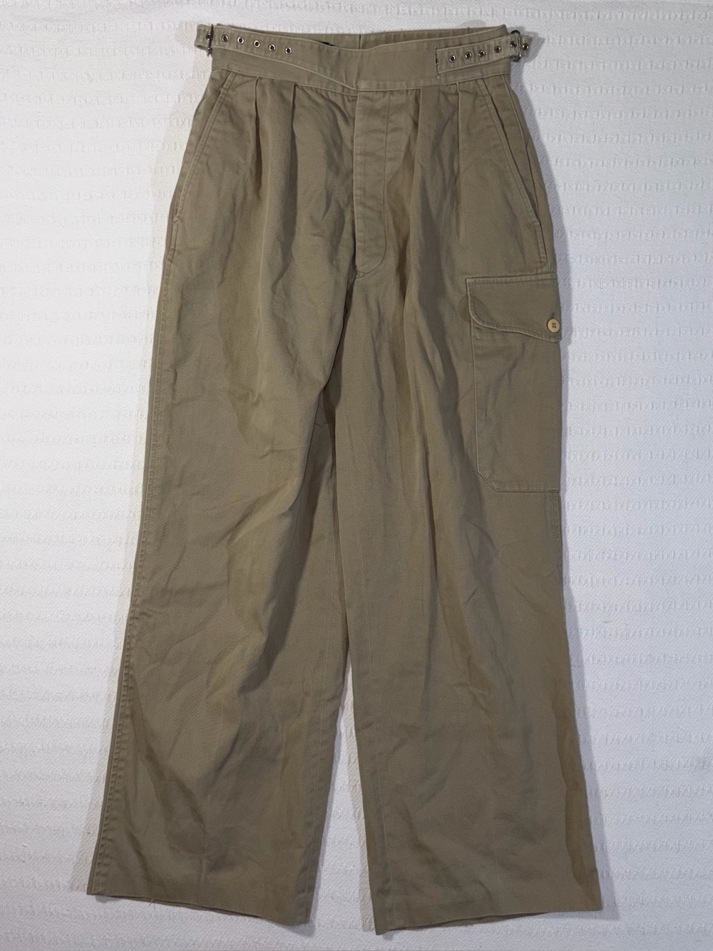 Vintage Ralph Lauren Womens Gurkha Military Cargo High Rise Trouser Pants 26”